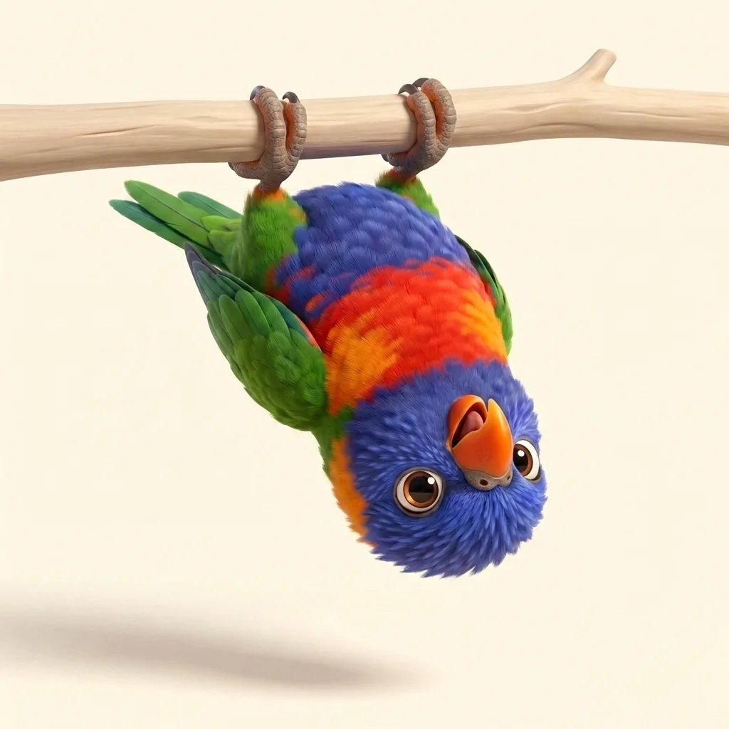 Skye, a small bird whose feathers are every colour at once