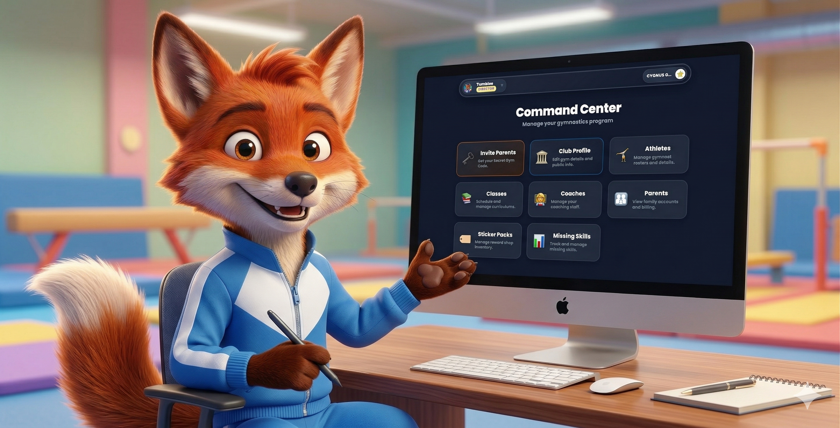 TumbleBuddy Director Dashboard